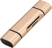 jojofuny USB Type- OTG Adapter 2 Slots Card Reader for Phone Tablet Fast Data Transfer