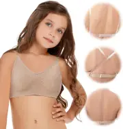 Girls Dance Bra Clear Back Bra Seamless Invisible Bra Ballet Clear Strap Bra wit