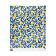 Blue Background With Lemons Option 8 Wrapping Papers