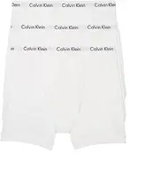 [Calvin Klein] Men's Cotton Stretch 3-Pack Boxer Brief, 3 White, Large