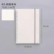 A5 / B5 Print Notebook (Various Designs) 70 Sheets - Plaid - White - A5