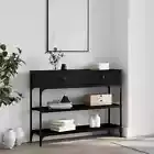 Console Table Black 100x25x75 cm Engineered Wood vidaXL
