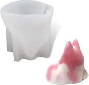 ZORZA 1Pcs DIY Cat Molds Silicone Jelly Fun Milk Jelly Mold Create Your Own Cat-Themed Chocolate Pudding Ice Cubes and Cake with Our 3D Cat-Shaped Molds Perfect for Pet Cat Lovers, Medium, White