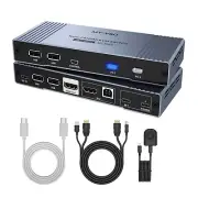 2x1 2-Port - 4K@60Hz - HDMI + USB-C (Type C) KVM Switch with Cables