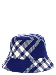 [Burberry] Burberry-Bucket Hat Check Cappelli Blu-Donna S Blue