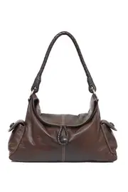 Fold Over Button Bag--MAN-N81