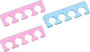 Baluue 3pcs Stretchable Nail Beauty Divider Manicure Separator Comfortable Silicone Ideal for Drying Nail Polish Toe Finger