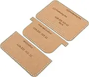 LALAFINA DIY Handmade Leather Wallet Templates Set of Leathercraft Supplies Shape Stencils