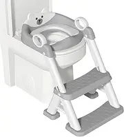 PENGQIMM Potty Training Toilet,Adjustable Toddler Toilet Seat and Step for Kids,2 in 1 Potty Training Toilet for Kids with Splash Guard Anti-Slip Pad Step Stool for Toddlers,Non Slip & Space Efficient