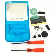 GBC Nintendo Game Boy Color Replacement Housing Shell Screen Blue Silver USA!