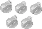 Sosoport 5Pcs Stove Knobs Replacement Alloy Burner Infinite Off Knobs for Gas Cooktop Durable Control Switches Compatible with Standard Oven Burners