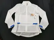 Shape Activewear women lightweight jacket windbreaker SS18623 white sz L $94