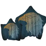 Yellow to Blue Eagle Head Towel with Hood