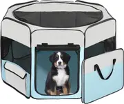 Portable Foldable Pet Playpen Small Blue