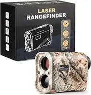 LuyFuitre Hunting Laser Rangefinder, Rangefinder for Bow Hunting with Angle Compensation, 6X Zoom Golf Range Finder for Shooting, Hunting, Deer