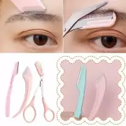 Curved Eyebrow Trimmer Eyebrow Scissors With Comb Eyebrow Hair Scissors ☪ P1G9