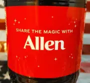 Share A Coke With Allen 2020 Personalized Gift Coca Cola Bottle