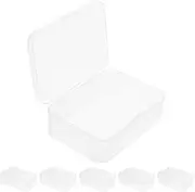 Generic 6pcs Box Transparent Storage Box with Lid Plastic Business Card Gaming Card Organizer Stackable Clear Containers and Mini Item Storage