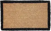 Black Border Natural 100% Coir Doormat Thick Welcome Entry Mat Four Corners (75x120 cm)