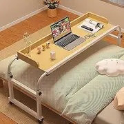 Over-Bed Tables, Overbed Table with castors Laptop Table - Height-Adjustable Castor Table for bedridden Patients(B)