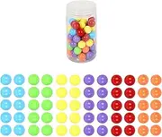 Witlans 60pcs Chinese Checker Game Replacement Balls,6 Solid Color 14mm Acrylic Game Marbles for Chinese Checker,Marble Run, Marbles Game,Aggravation Game,Traditional Marbles Games