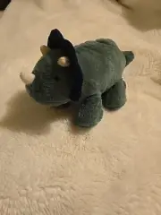 Carters Dinosaur Triceratops Green Blue Baby Soft Toy Plush Stuffed Animal NWOT