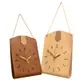 開立發票 創意袋型復古皮革掛鐘《兩款可選》 靜音時鐘 數字時鐘 掛鐘 客廳時鐘 壁鐘 造型時鐘 簡約時鐘 居家裝飾