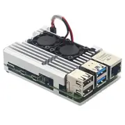Metal Armor Case Shell Box W/ Dual Fan Heatsink For Raspberry Pi 4 Model B 4B N