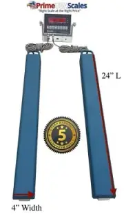 24" Bar Scale 2,500 lb Livestock Scale Cattle Scale with Software
