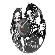 Demon Slayer Kimetsu No Yaiba Vinyl Record Wall Clock For Bedroom Anime Home Decor Clock Wall Watch Japanese Manga Lovers Gift 12 Inch