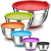Mixing Bowls Stainless Steel Mixing Bowls with Lids Nesting Salad Bowls with ...