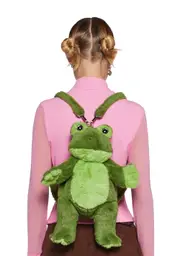 [dELiA*s by Dolls Kill] Toadally Rad Frog Plush Backpack