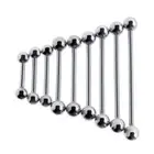 Steel Barbell Tongue Ring, Nipple, Body Piercing 12 Gauge