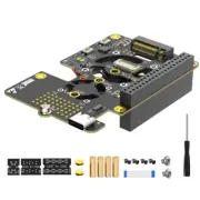 NVMe mKey to PCIe Adapter Converter Board Two Cooling Fan Efficient