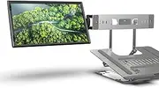 Foldable Metal Extender Display Mount Monitor Holder with Laptop Tray Dual Monitor Stand for Portable Monitor
