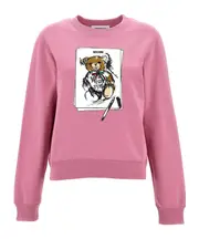 Moschino Graphic Printed Crewneck Sweatshirt Pink