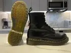 Doc Dr. Marten's Women 1460 8- Eye Black Smooth Leather Boots SZ 8 Air NWOB