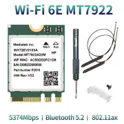 MediaTek MT7922 WiFi 6E M.2 WiFi Wireless Card Bluetooth 5.2 NGFF WiFi antennas
