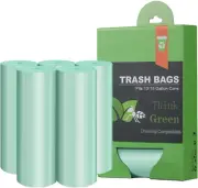 Compostable Trash Garbage Bags, 13-15 Gallon Tall Kitchen Trash Bags,Heavy Duty