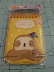 Daiso Brand: Cushion Cover Yellow Notepad With Sloth, Brand New & Free Shipping