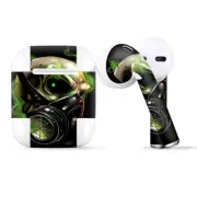 Skins Wraps compatible for Apple Airpods gas mask skeleton