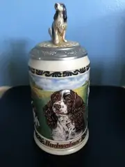 SPRINGER SPANIEL COLLECTIBLE STEIN THE HUNTERS COMPANION SERIES ANHEUSER BUSCH..