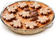 8inch Oven Basics Glass Deep Pie Plate Clear Glass Bakeware Baking Dish with Handle Great for lasagnas, casseroles, Cakes, breads, and Cobblers, Round 7-1/2 inch