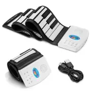 POGOLAB Roll Up 49 Keys Electric Keyboard Flexible Silicone Portable Piano