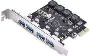 ELUTENG PCIE USB 3.0 Card 4 Ports PCI Expree to USB Expansion Card Super Speed 5