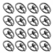 50Pcs Metal Roller Buckles, 5.5mm - 0.22" Mini Buckle (Metallic Black, 11mm)