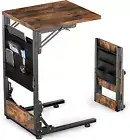 Folding TV Tray Table, Small Folding Side Table with Storage Bag, Portable C Sha