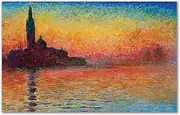 [Tamatina] Claude Monet Canvas Painting - San Giorgio Maggiore at Dusk - Impression Art - Home Décor - Paintings for Living Room - Painting for Bedroom - Famous Artist Painting