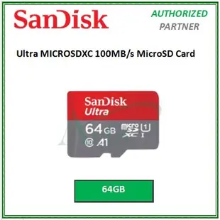 Sandisk Ultra MICROSDXC 100MB / s MicroSD 卡 (64GB)