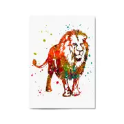 Lion Painting Safari Animal Minimal Wall Art